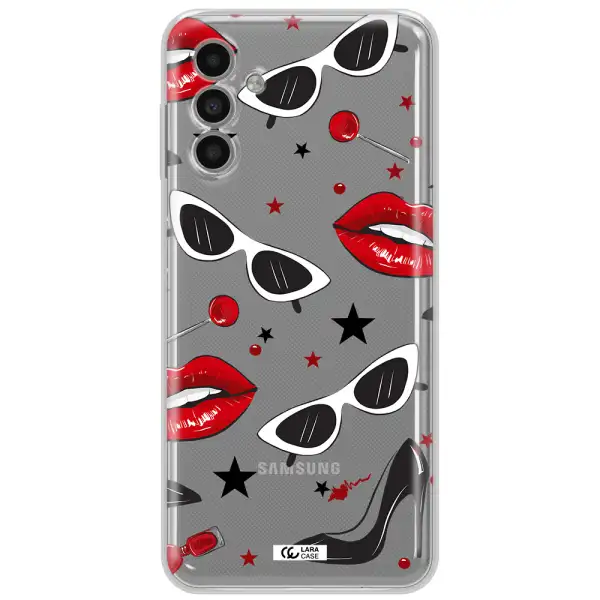 Red Lips Samsung A13 5G Clear Tpu Case