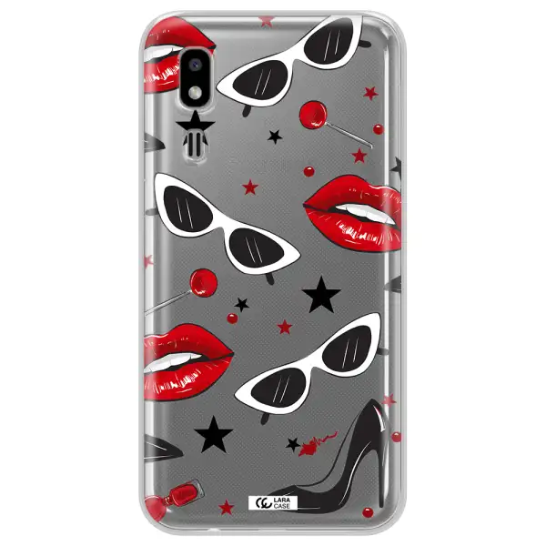 Red Lips Samsung A2 Core Clear TPU Case