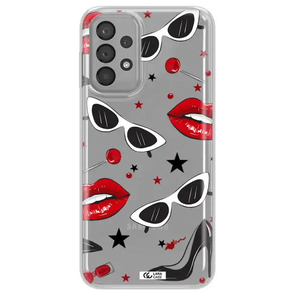 Red Lips Samsung A33 Clear TPU Case