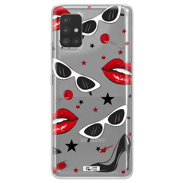 Red Lips Samsung A51 Clear TPU Case