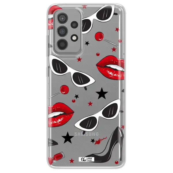 Red Lips Samsung A52 Clear TPU Case