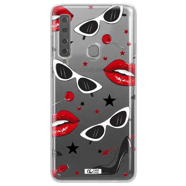 Red Lips Samsung A9 2018 Clear TPU Case