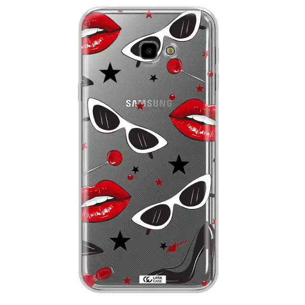 Red Lips Samsung J4 Plus Clear TPU Case