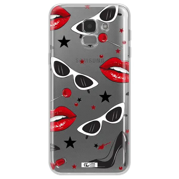 Red Lips Samsung J6 Clear TPU Case
