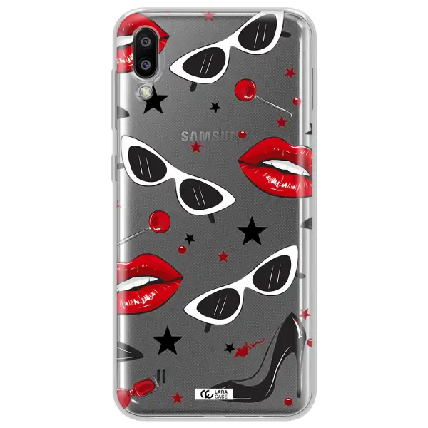 Red Lips Samsung M10 Clear TPU Case