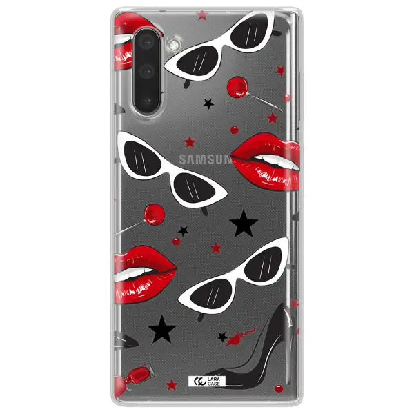 Red Lips Samsung Note 10 Clear TPU Case