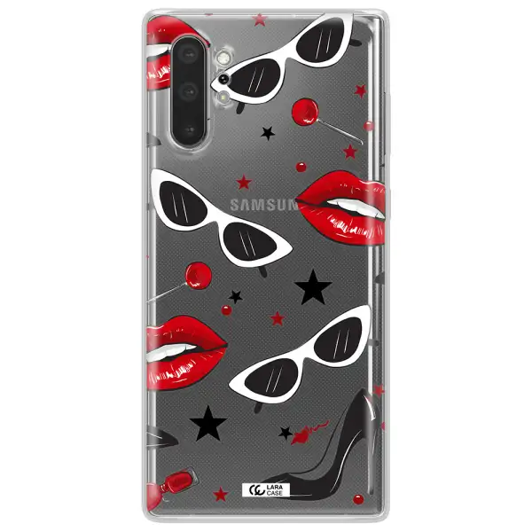 Red Lips Samsung Note 10 Plus Clear TPU Case