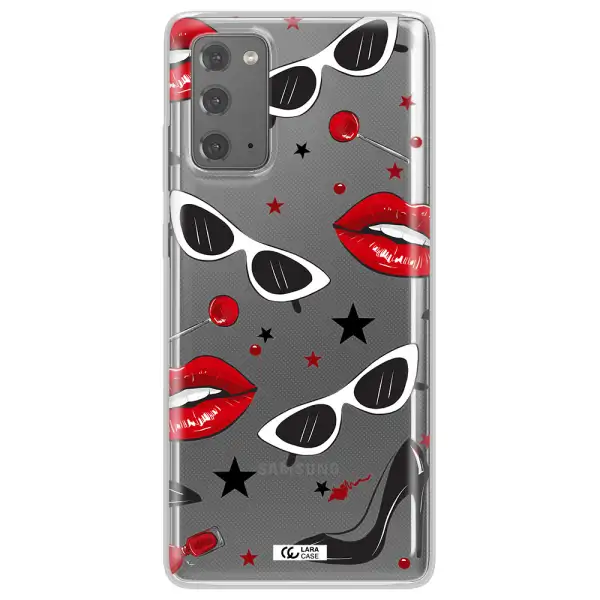 Red Lips Samsung Note 20 Clear TPU Case