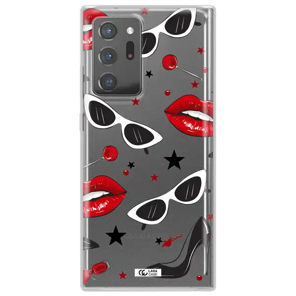 Red Lips Samsung Note 20 Ultra Clear TPU Case