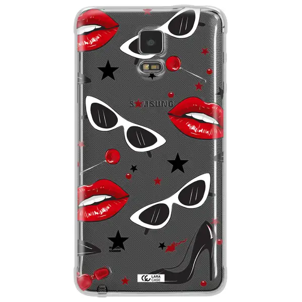 Red Lips Samsung Note 4 Clear TPU Case