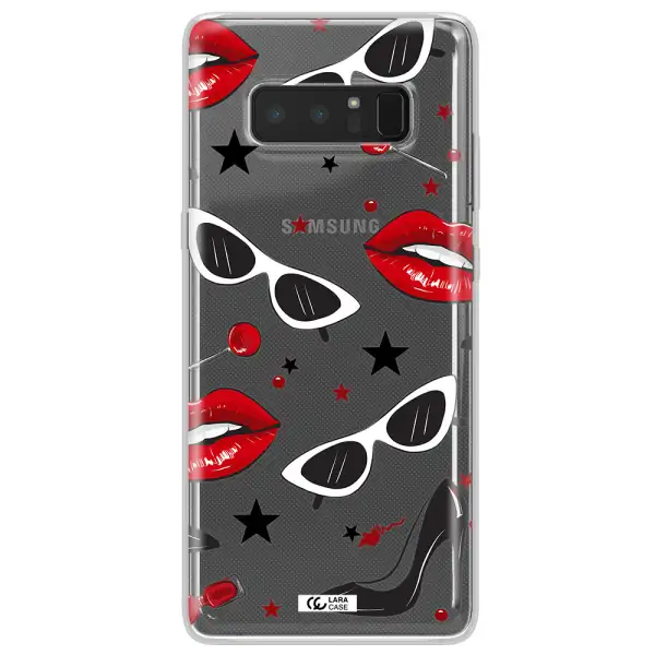 Red Lips Samsung Note 8 Clear TPU Case