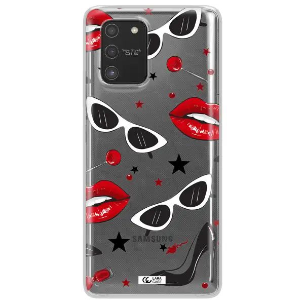 Red Lips Samsung S10 Lite Clear TPU Case