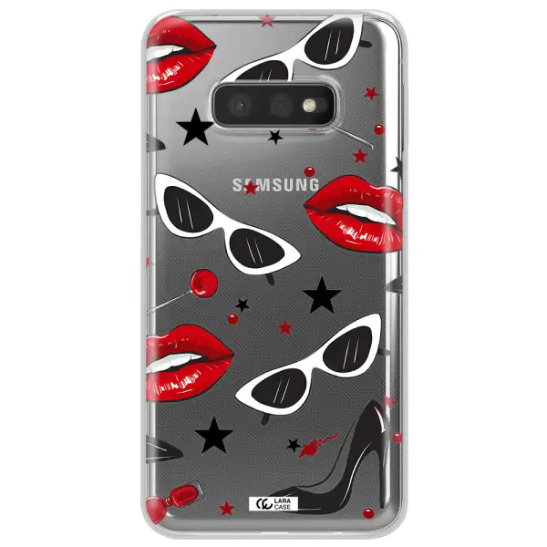 Red Lips Samsung S10e Clear TPU Case