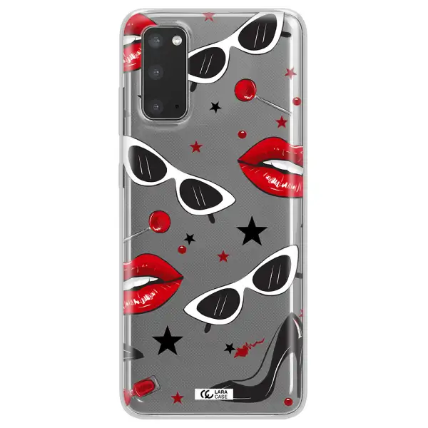 Red Lips Samsung S20 Clear TPU Case