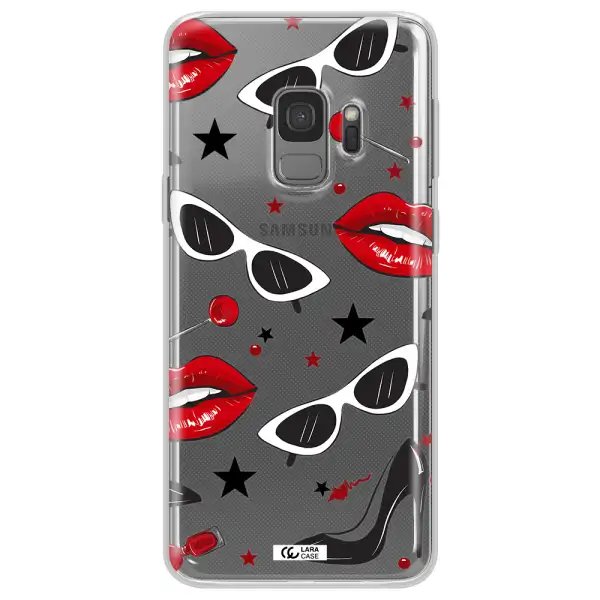 Red Lips Samsung S9 Clear TPU Case