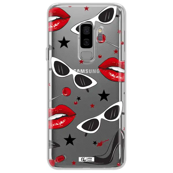 Red Lips Samsung S9 Plus Clear TPU Case