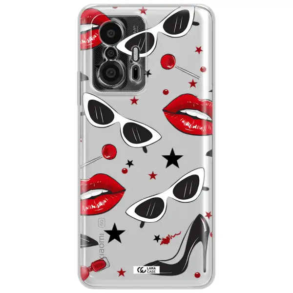 Red Lips Xiaomi 11T Pro Clear Tpu Case