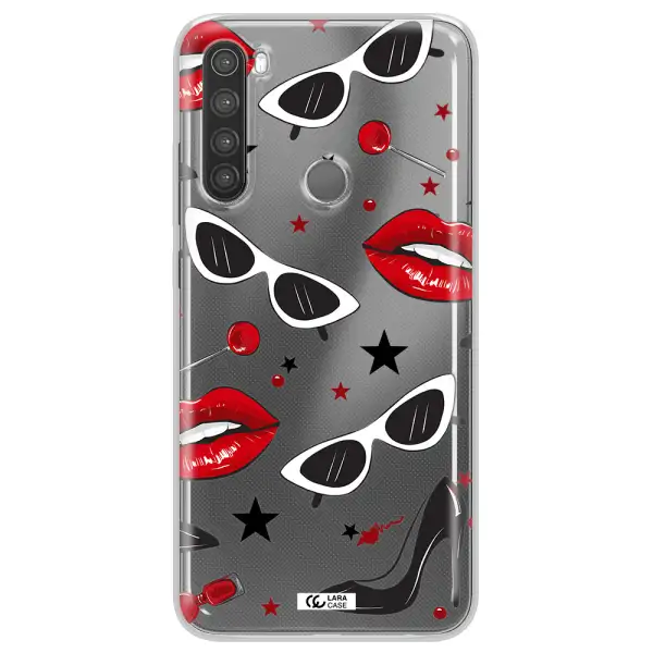 Red Lips Xiaomi Note 8 Clear TPU Case
