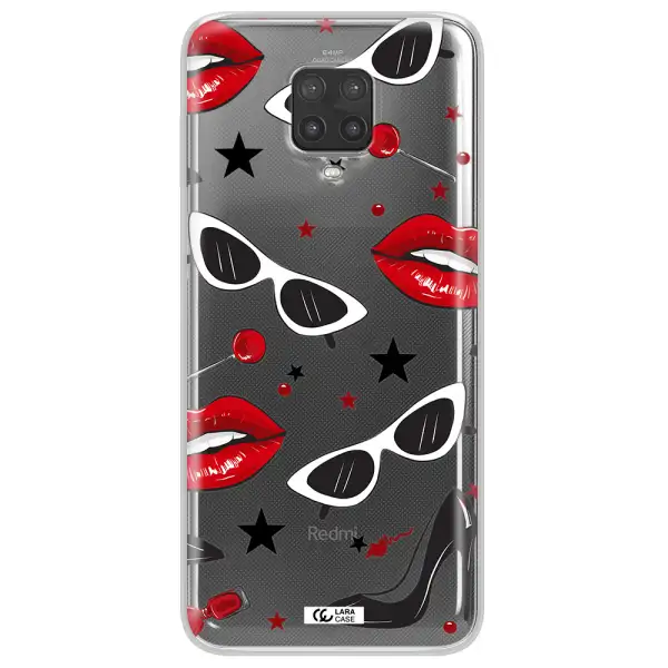 Red Lips Xiaomi Note 9 Pro Clear TPU Case