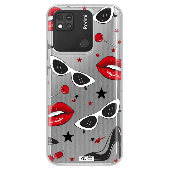 Red Lips Xiaomi Redmi 10A Clear TPU Case