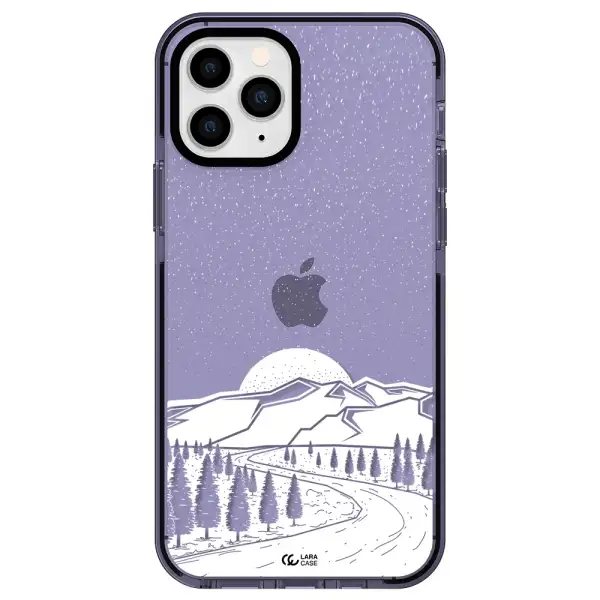 Winter Night Apple iPhone 11 pro impact Lilac Case