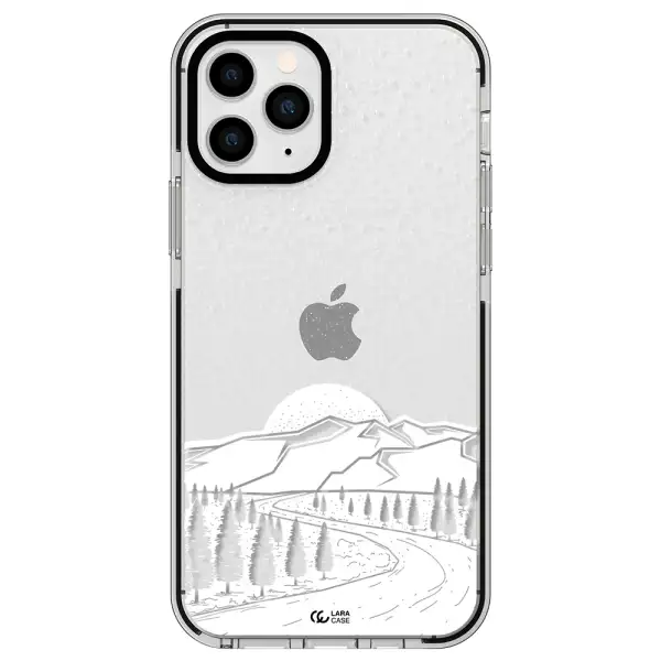 Winter Night Apple iPhone 11 pro max impact black border Case