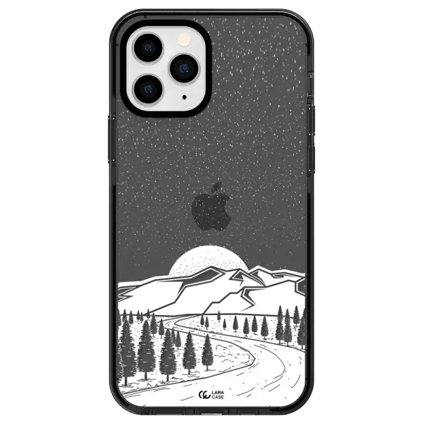 Winter Night Apple iPhone 11 pro max impact Smoke Black Case