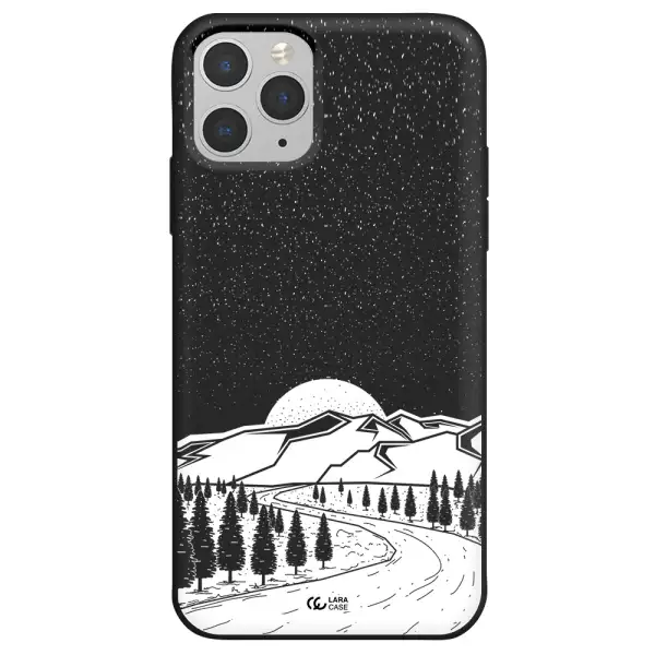 Winter Night Apple iPhone 11 pro Silicone black Case