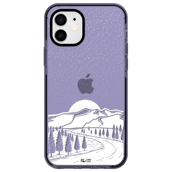 Winter Night Apple iPhone 12 impact Lilac Case