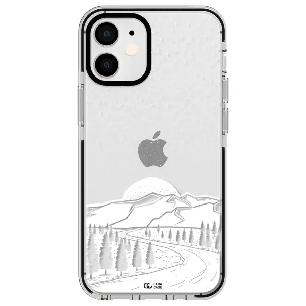 Winter Night Apple iPhone 12 mini impact black border Case