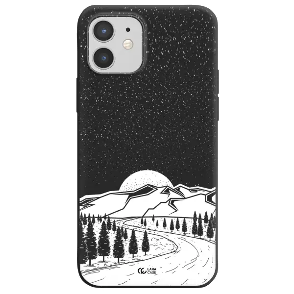 Winter Night Apple iPhone 12 mini Silicone black Case