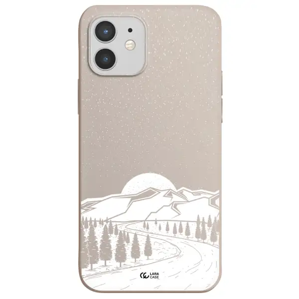 Winter Night Apple iPhone 12 mini Silicone Stone Case