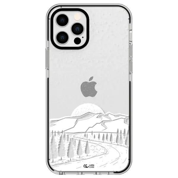 Winter Night Apple iPhone 12 pro impact black border Case