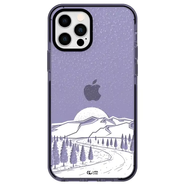 Winter Night Apple iPhone 12 pro impact Lilac Case