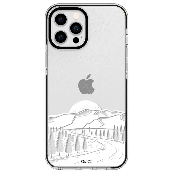 Winter Night Apple iPhone 12 pro max impact black border Case