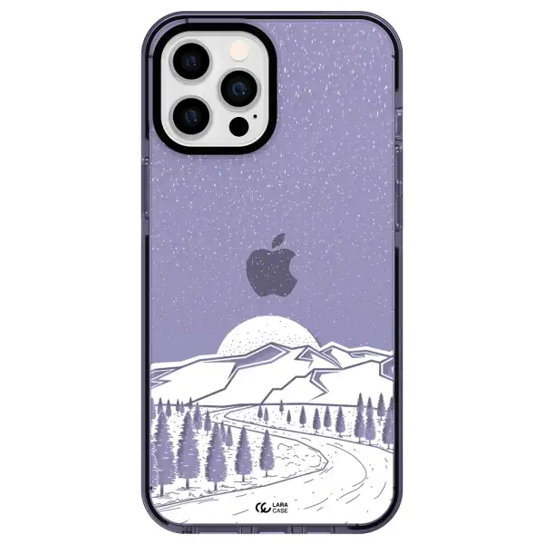 Winter Night Apple iPhone 12 pro max impact Lilac Case