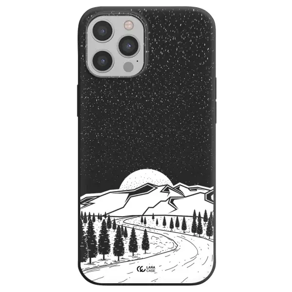 Winter Night Apple iPhone 12 pro max Silicone black Case