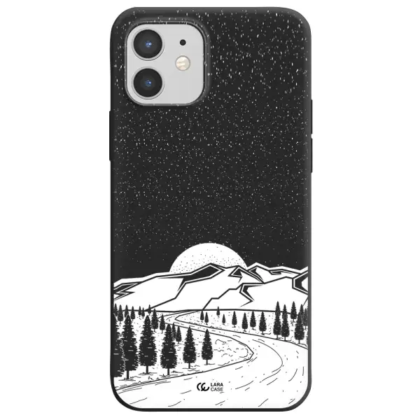 Winter Night Apple iPhone 12 Silicone black Case