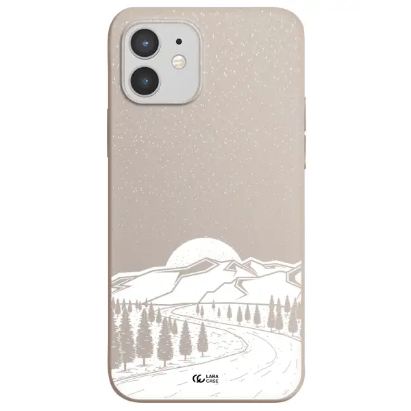 Winter Night Apple iPhone 12 Silicone Stone Case