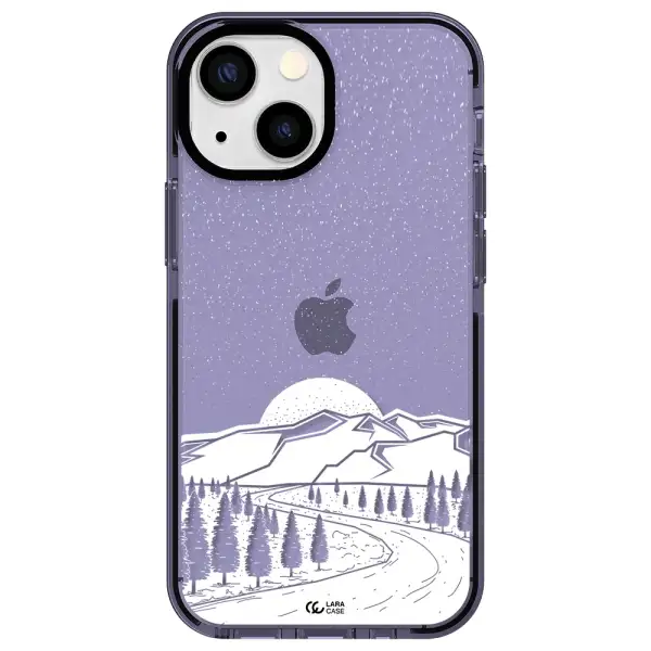 Winter Night Apple iPhone 13 mini impact Lilac Case