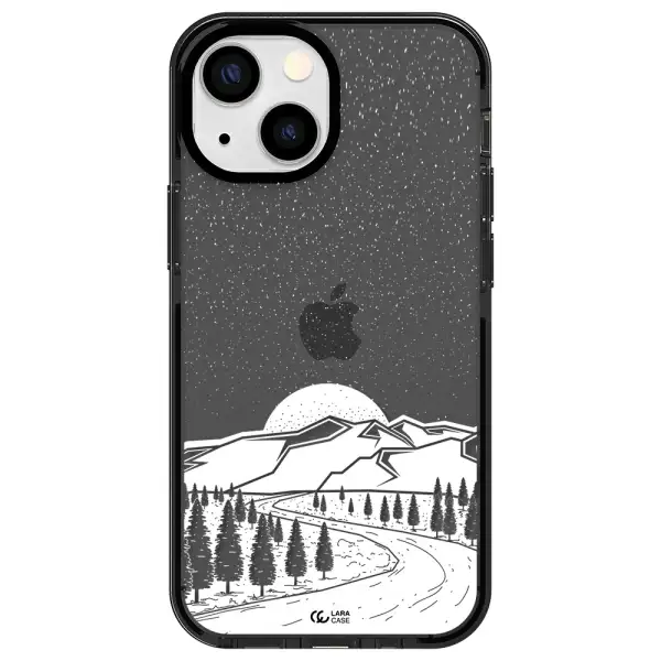 Winter Night Apple iPhone 13 mini impact Smoke Black Case