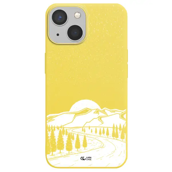 Winter Night Apple iPhone 13 mini Silicone canary yellow Case