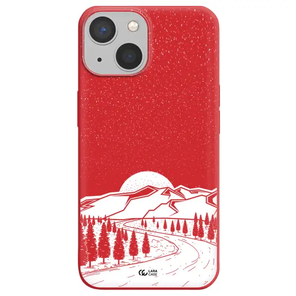 Winter Night Apple iPhone 13 mini Silicone Imperial Red Case