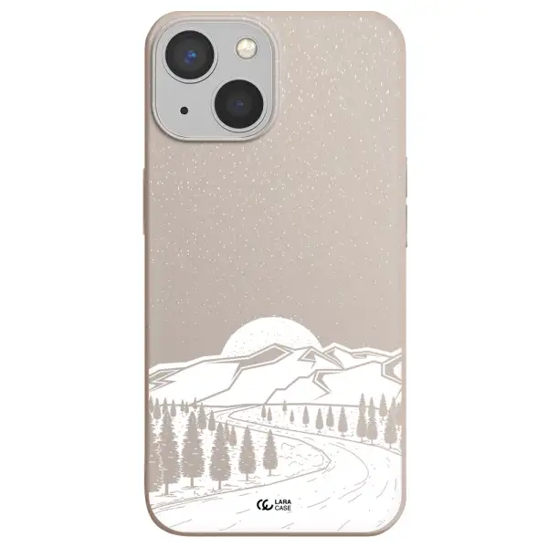 Winter Night Apple iPhone 13 mini Silicone Stone Case