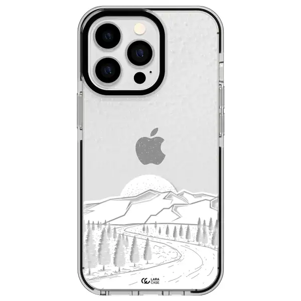 Winter Night Apple iPhone 13 Pro impact black border Case