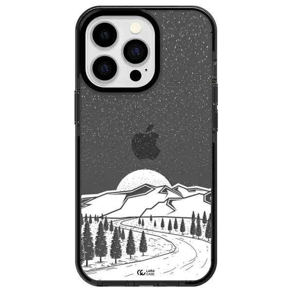 Winter Night Apple iPhone 13 Pro impact Smoke Black Case