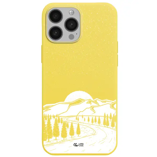 Winter Night Apple iPhone 13 Pro Max Silicone canary yellow Case