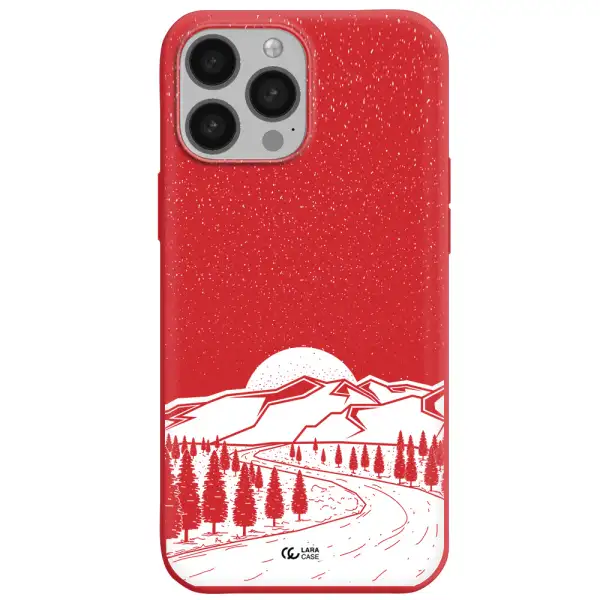 Winter Night Apple iPhone 13 Pro Max Silicone Imperial Red Case