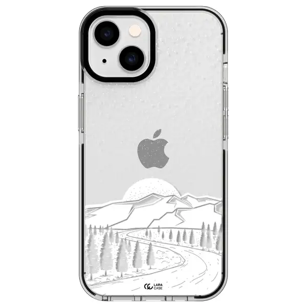 Winter Night Apple iPhone 14 impact black border Case
