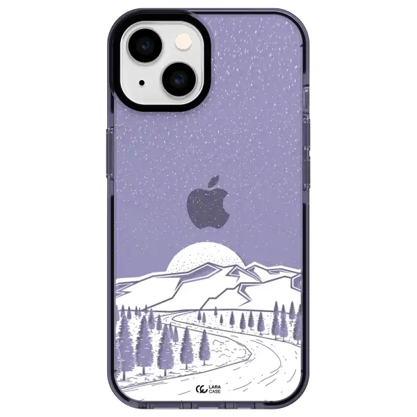 Winter Night Apple iPhone 14 impact Lilac Case